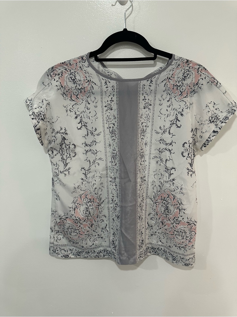 Unique Print Short Sleeve Blouse